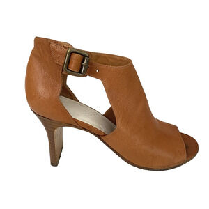 Maison Martin Margiela Sandal Brown Leather Cut Out Open Toe Buckle Bootie 35 5